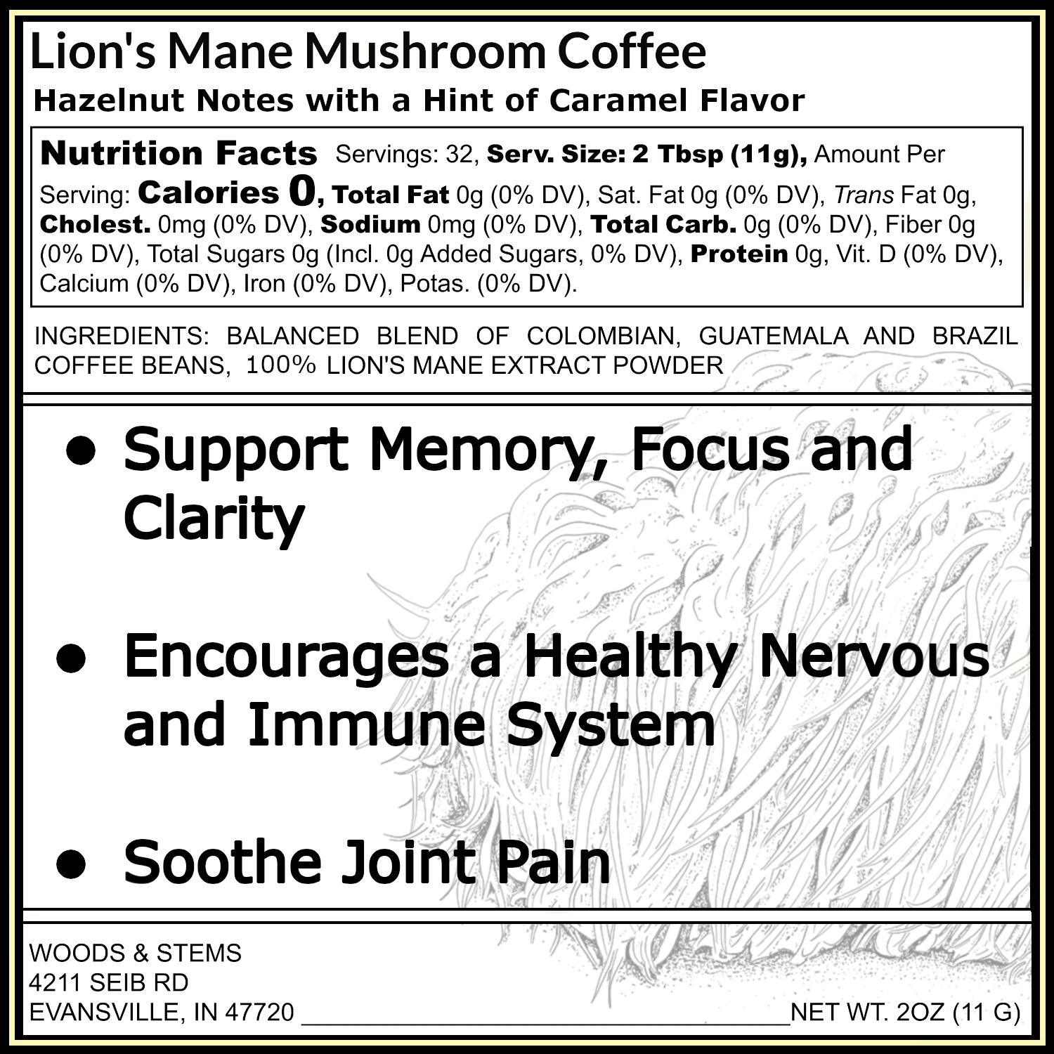 woods and stems: lion's mane mushroom coffee