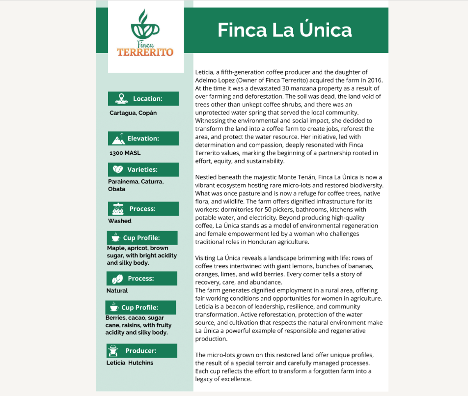 honduras finca la unica